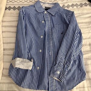 Nautica Blue and White Gingham Boy’s Shirt